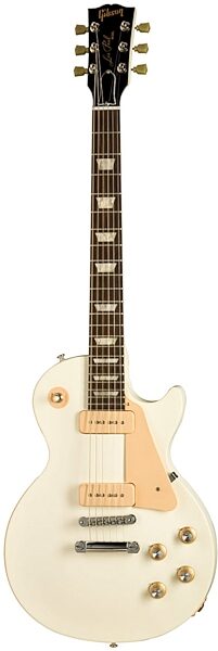 open zoom image for Gibson 1950s Les Paul Studio Tribute Electric Guitar (with Gig Bag), Worn White Satin