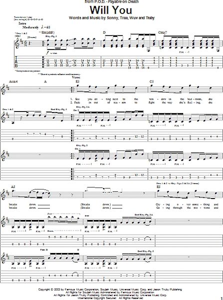 open zoom image for Will You - Guitar TAB, New, Main