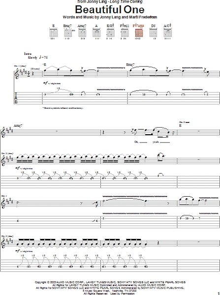 open zoom image for Beautiful One - Guitar TAB, New, Main