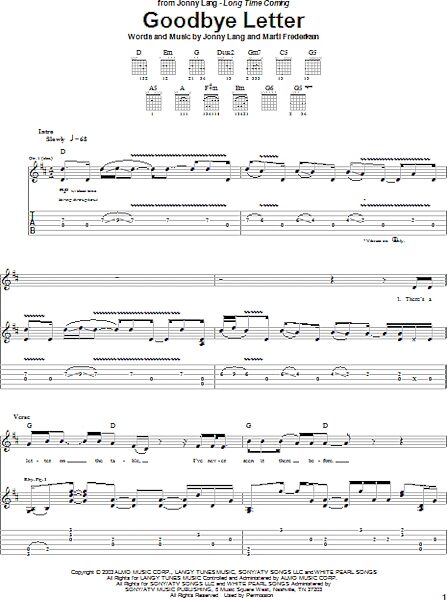 open zoom image for Goodbye Letter - Guitar TAB, New, Main