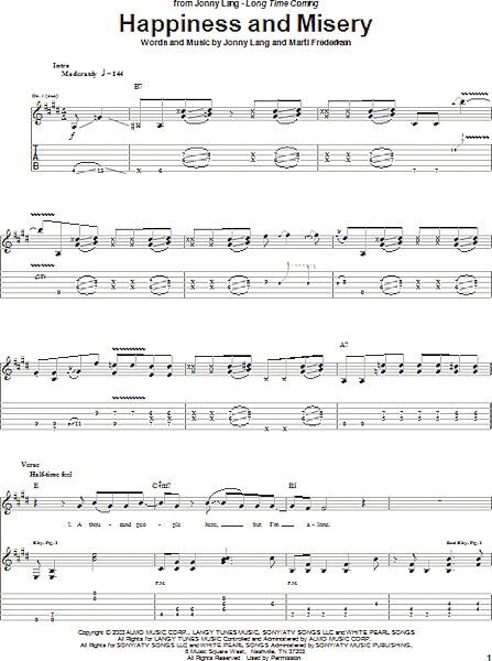 open zoom image for Happiness And Misery - Guitar TAB, New, Main