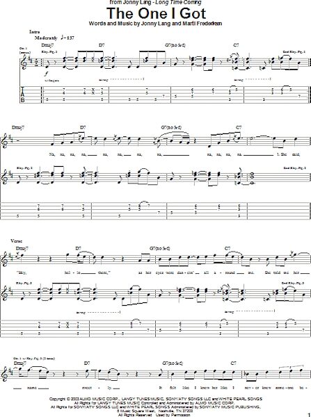 open zoom image for The One I Got - Guitar TAB, New, Main