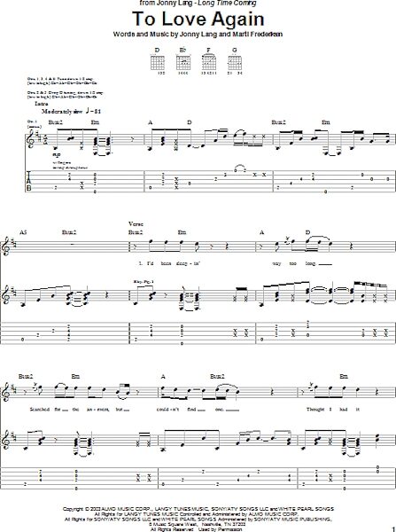 open zoom image for To Love Again - Guitar TAB, New, Main