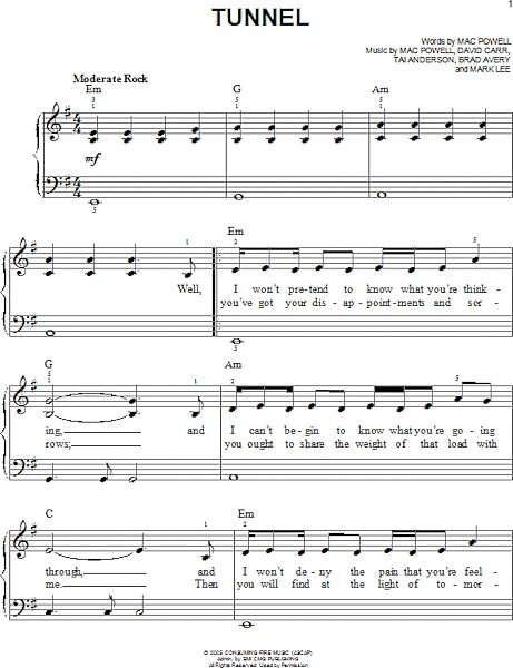 open zoom image for Tunnel - Easy Piano, New, Main