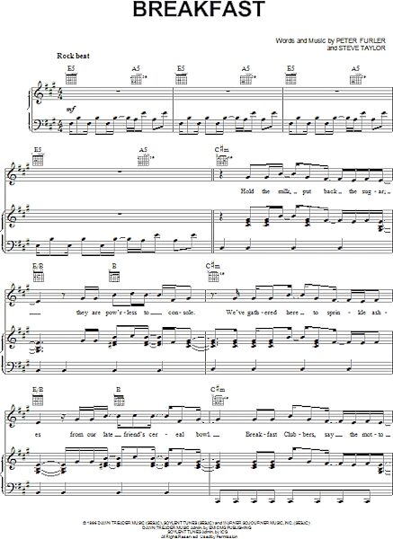 open zoom image for Breakfast - Piano/Vocal/Guitar, New, Main