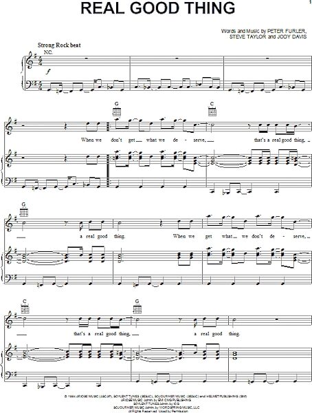 open zoom image for Real Good Thing - Piano/Vocal/Guitar, New, Main