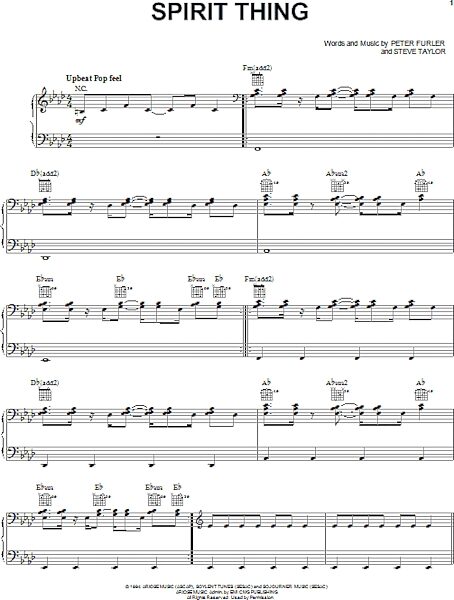 open zoom image for Spirit Thing - Piano/Vocal/Guitar, New, Main