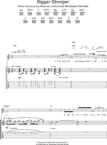 open zoom image for Bigger Stronger - Guitar TAB, New, Main