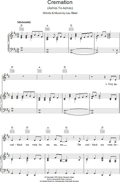 open zoom image for Cremation - Piano/Vocal/Guitar, New, Main