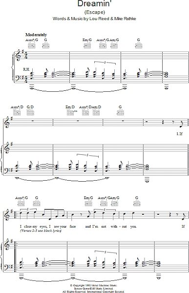 open zoom image for Dreamin' - Piano/Vocal/Guitar, New, Main