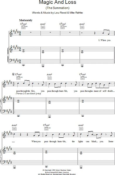 open zoom image for Magic And Loss - Piano/Vocal/Guitar, New, Main