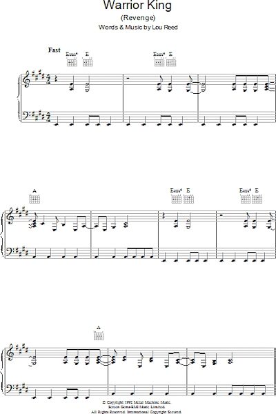 open zoom image for Warrior King - Piano/Vocal/Guitar, New, Main