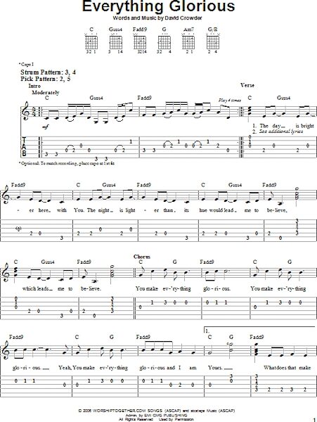 open zoom image for Everything Glorious - Easy Guitar with TAB, New, Main