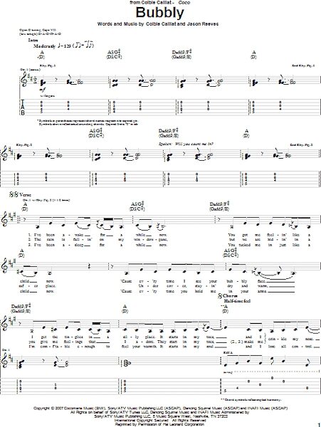 open zoom image for Bubbly - Guitar TAB, New, Main
