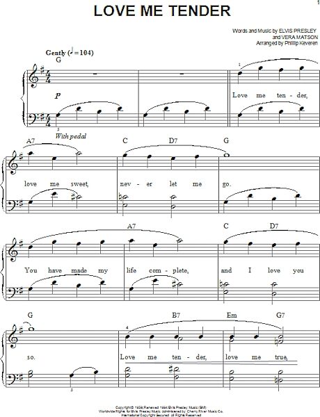 open zoom image for Love Me Tender - Easy Piano, New, Main