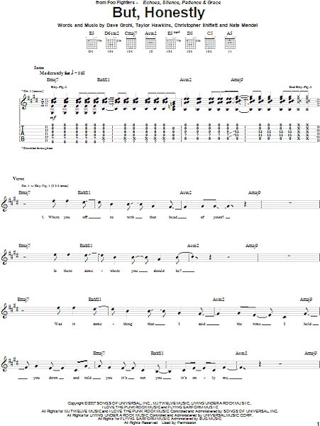 open zoom image for But, Honestly - Guitar TAB, New, Main