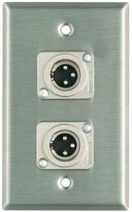 open zoom image for Pro Co WP1008 Wall Plate with Dual Male XLR, Main