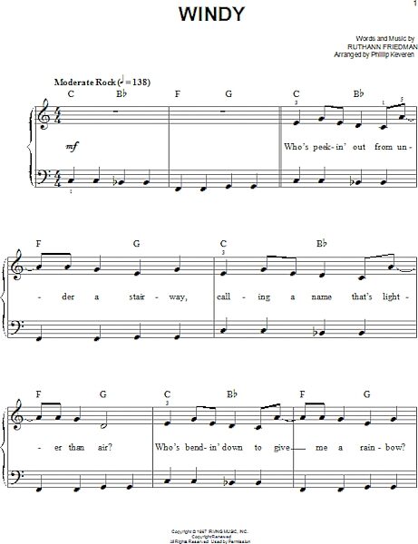 open zoom image for Windy - Easy Piano, New, Main