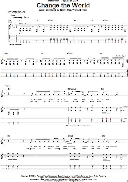 open zoom image for Change The World - Guitar TAB, New, Main