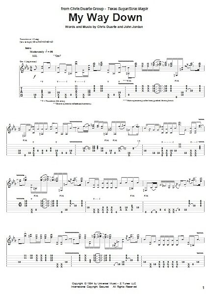 open zoom image for My Way Down - Guitar TAB, New, Main