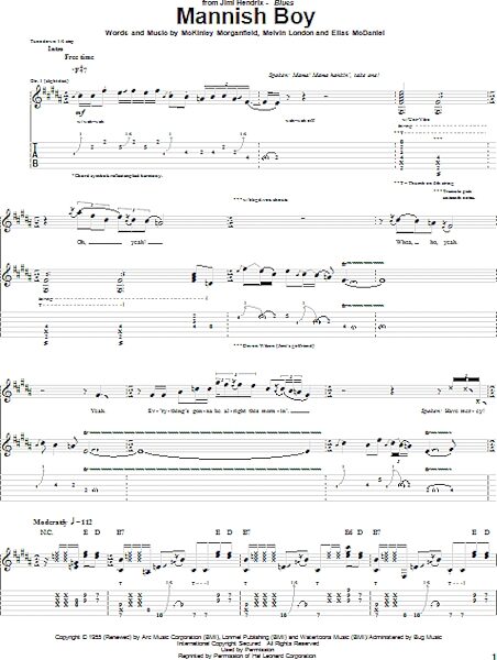 open zoom image for Mannish Boy - Guitar TAB, New, Main