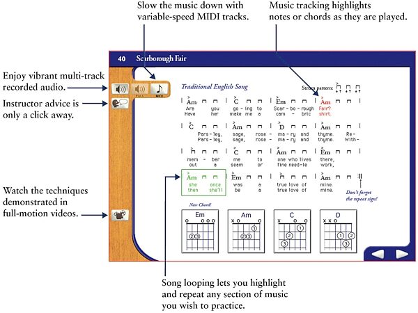 open zoom image for eMedia Guitar Basics Instructional Software (Mac and Windows), Screenshot 2