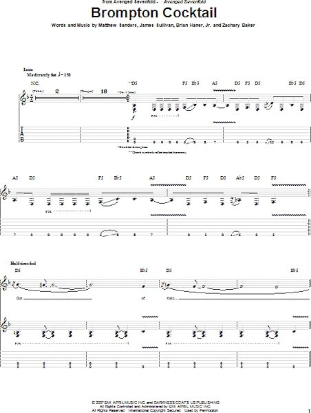 open zoom image for Brompton Cocktail - Guitar TAB, New, Main
