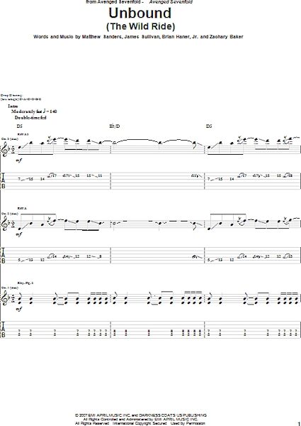 open zoom image for Unbound (The Wild Ride) - Guitar TAB, New, Main