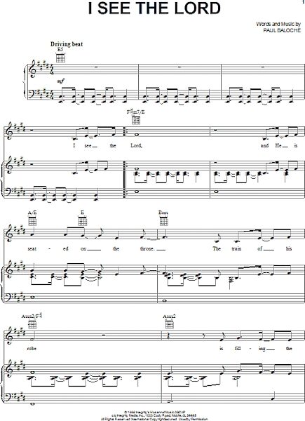 open zoom image for I See The Lord - Piano/Vocal/Guitar, New, Main
