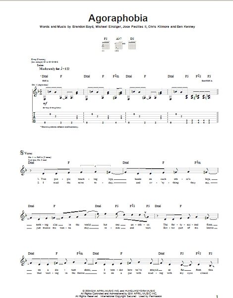 open zoom image for Agoraphobia - Guitar TAB, New, Main
