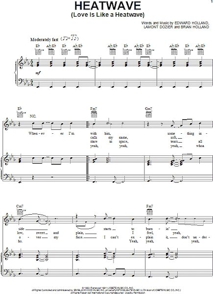 open zoom image for Heatwave (Love Is Like A Heatwave) - Piano/Vocal/Guitar, New, Main