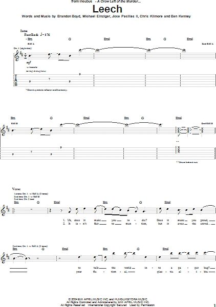 open zoom image for Leech - Guitar TAB, New, Main