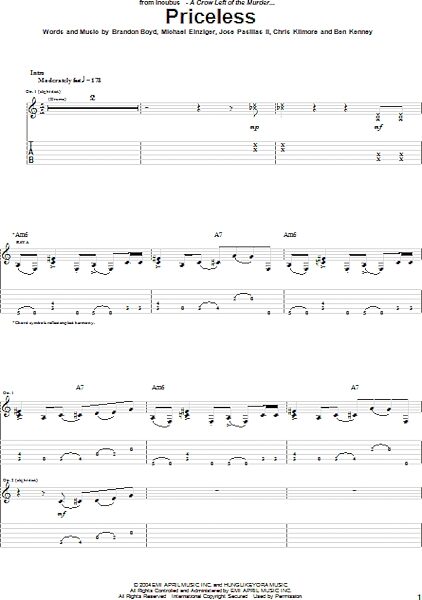 open zoom image for Priceless - Guitar TAB, New, Main
