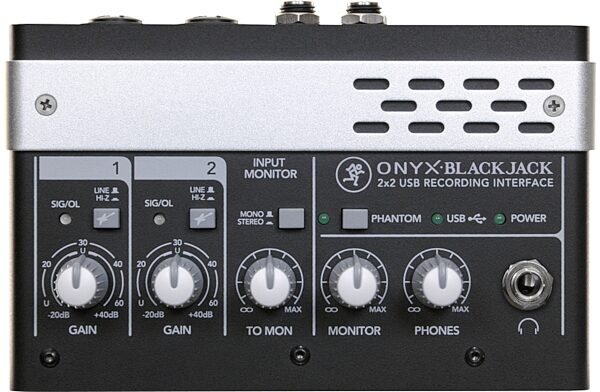 open zoom image for Mackie Onyx Blackjack USB Audio Interface, Top