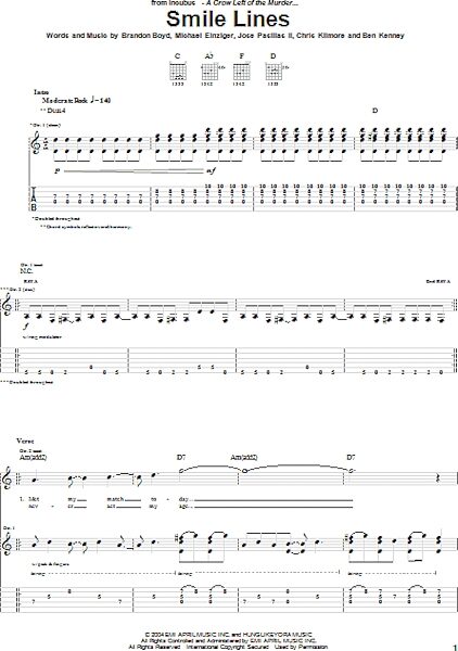 open zoom image for Smile Lines - Guitar TAB, New, Main