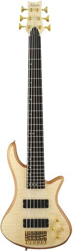 open zoom image for Schecter Stiletto Custom-6 6-String Electric Bass, Natural