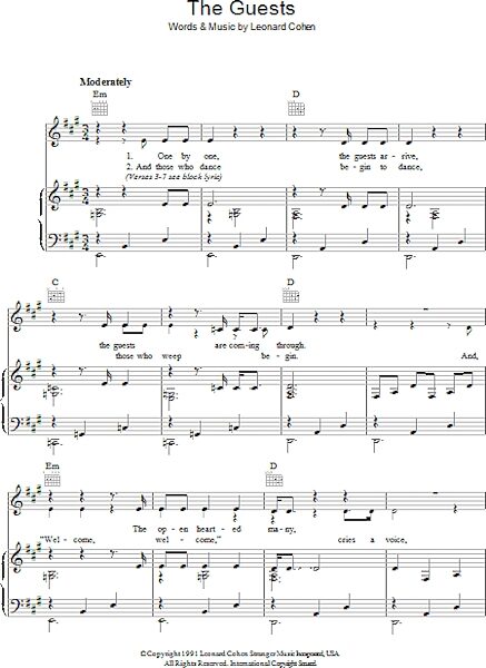 open zoom image for The Guests - Piano/Vocal/Guitar, New, Main