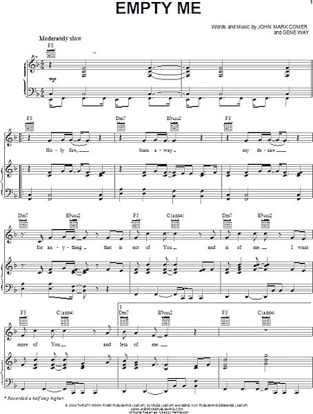 open zoom image for Empty Me - Piano/Vocal/Guitar, New, Main