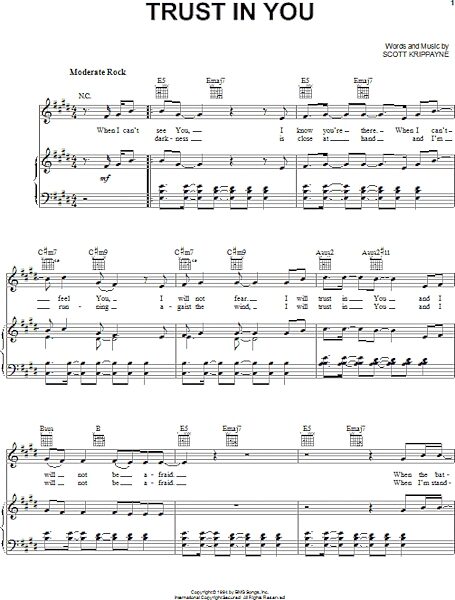 open zoom image for Trust In You - Piano/Vocal/Guitar, New, Main