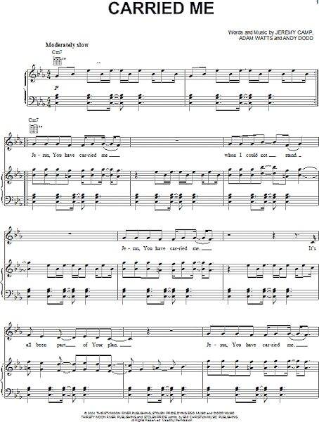 open zoom image for Carried Me - Piano/Vocal/Guitar, New, Main