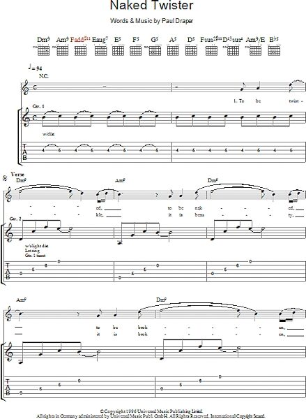 open zoom image for Naked Twister - Guitar TAB, New, Main