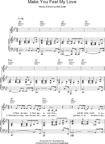 open zoom image for Make You Feel My Love - Piano/Vocal/Guitar, New, Main
