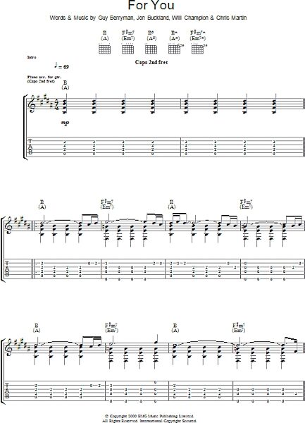 open zoom image for For You - Guitar TAB, New, Main