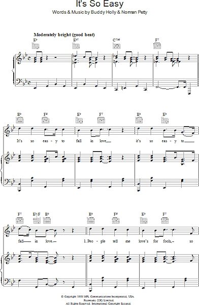 open zoom image for It's So Easy - Piano/Vocal/Guitar, New, Main