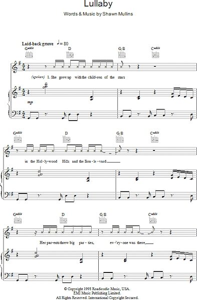 open zoom image for Lullaby - Piano/Vocal/Guitar, New, Main