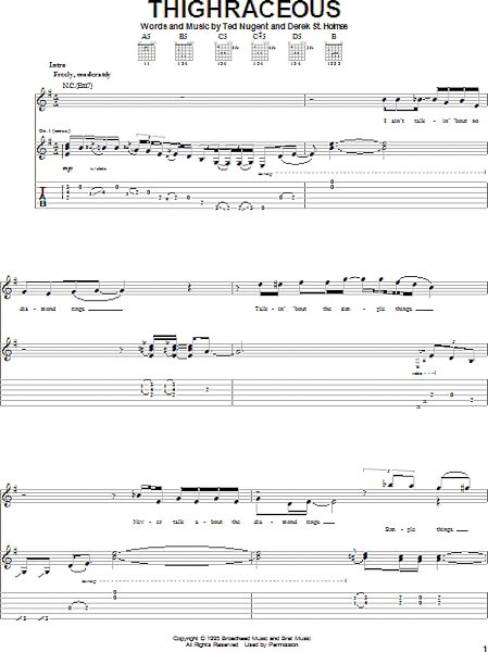 open zoom image for Thighraceous - Guitar TAB, New, Main