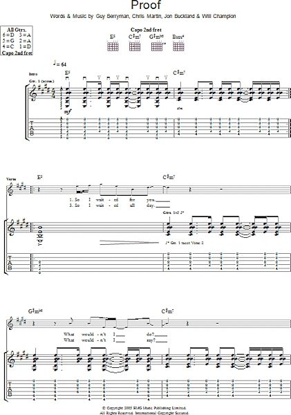 open zoom image for Proof - Guitar TAB, New, Main