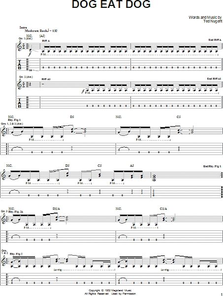 open zoom image for Dog Eat Dog - Guitar TAB, New, Main