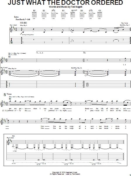 open zoom image for Just What The Doctor Ordered - Guitar TAB, New, Main