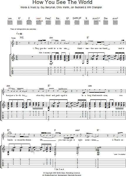 open zoom image for How You See The World - Guitar TAB, New, Main
